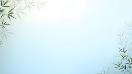 Create a peaceful vibe with this bamboo leaf background for your background or presentationの素材