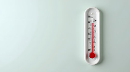 temperature measurement device displaying accurate readings in a clean, modern, and minimalist settingの素材
