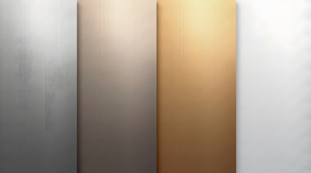 color gradient with hues of silver, graphite, bronze, and white, metallic texture, purpose for backgroundの素材