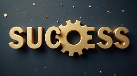 Achieving ultimate success with golden strategy for business growth and innovationの素材