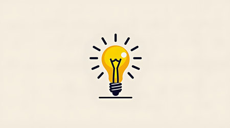 Spark brilliant ideas with this vibrant lightbulb graphic for innovative designs and creative concepts todayの素材