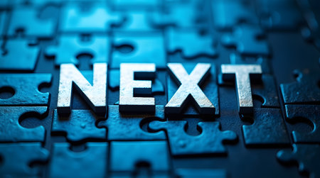 Discover the next steps in business strategy with this compelling puzzle conceptの素材