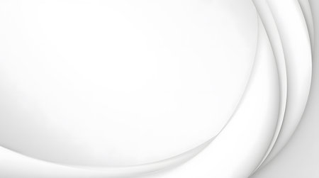 Theme Background, White to silver gradient, curved abstract border patterns on the sidesの素材