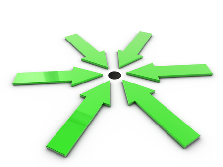 To the pointの写真素材