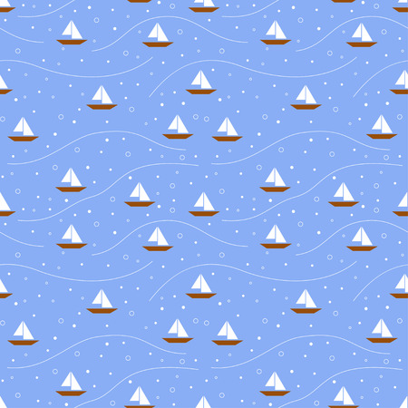 Boats seamless patternの写真素材