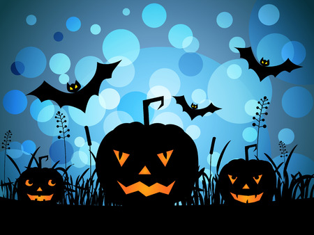 Halloween pumpkinsの写真素材