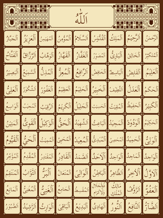 99 Names of Allah in Islamの写真素材