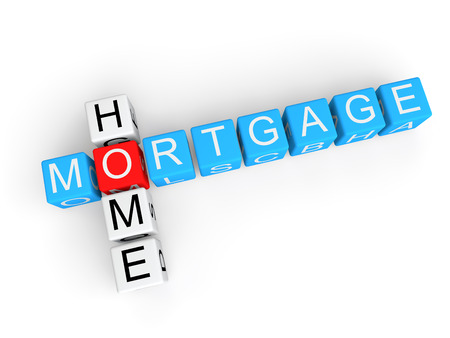 Home mortgage 3d cubesの写真素材