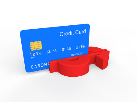 3d credit card swipingの写真素材