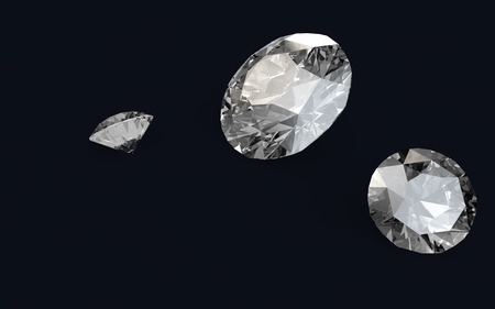 3D render of diamondsの写真素材