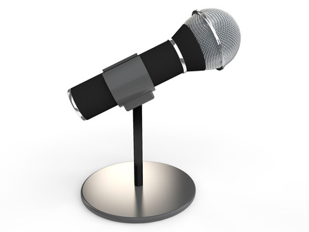 3d microphone on a standの写真素材