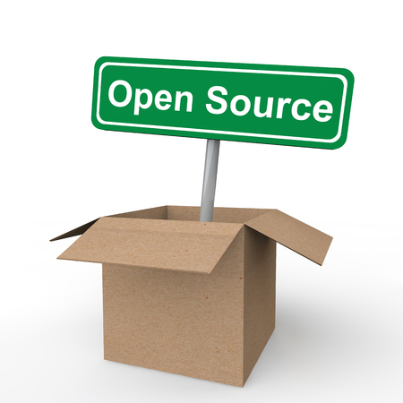 Open source sign board in open box