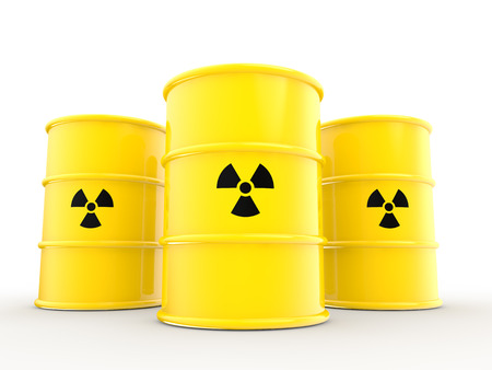 3d radiations symbol and barrelsの写真素材