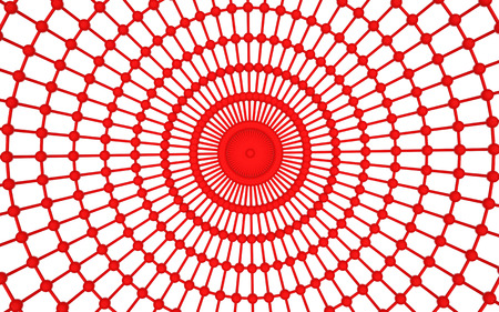 3d abstract red web structure
