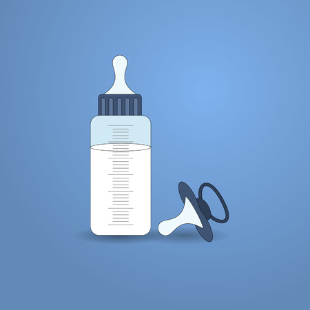 Baby feeder and pacifierの写真素材