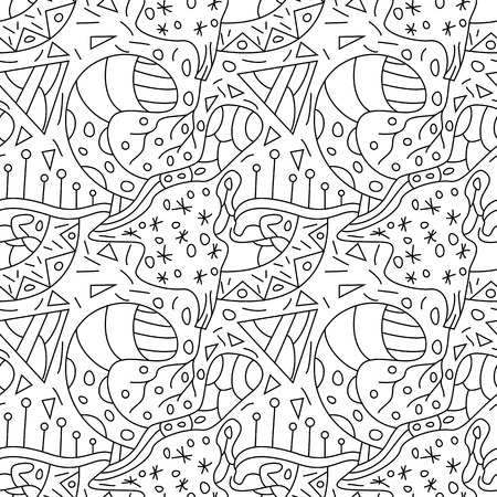 Abstract doodle seamless patternの写真素材