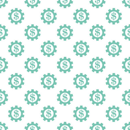 Dollar symbols and gears patternの写真素材