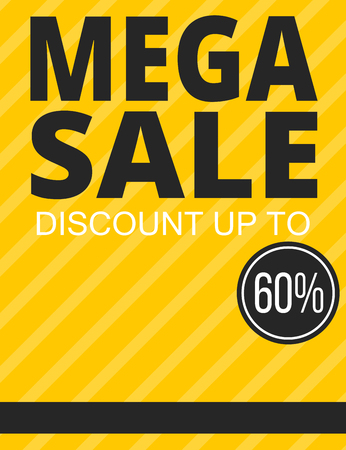 Mega sale yellow posterの写真素材