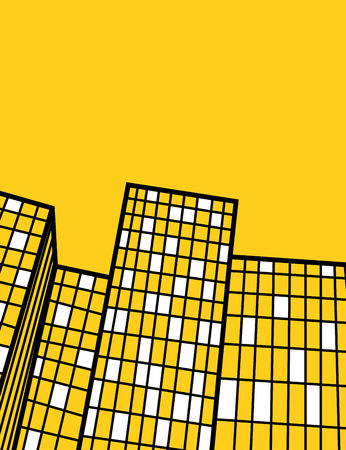 Yellow high buildings flyer designの写真素材