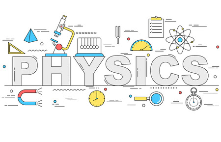 Physics line style illustrationのイラスト素材