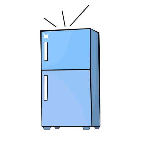 Cartoon style fridge drawingのイラスト素材