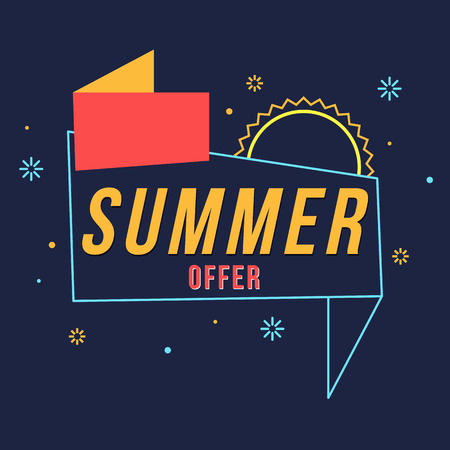 Modern summer sale square bannerのイラスト素材