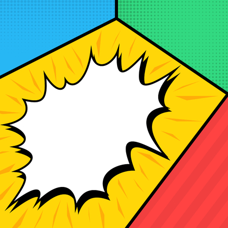 Comic book style frame with shout bubbleのイラスト素材