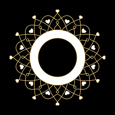 Circular gold and white luxury design elementのイラスト素材