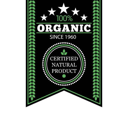 Organic natural product labelのイラスト素材
