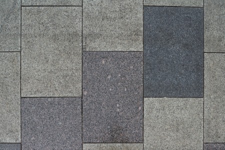 Gray granite. Rectangular pavement slab. Top view.の写真素材