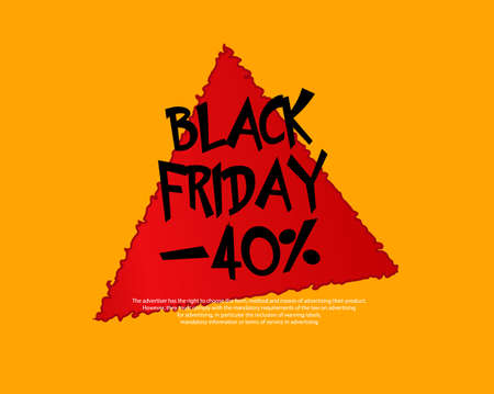 Black Friday Sale with discount 40 -60 . Vector illustrationのイラスト素材