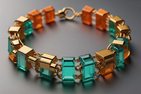 Jewelry bracelet on a black background. generative aiの素材