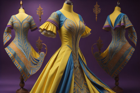 Beautiful indian dress on a mannequin. generative aiの素材