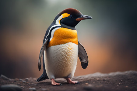 King penguin, Aptenodytes patagonicus. generative aiの素材