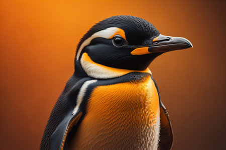 Emperor penguin, Aptenodytes patagonicus. generative aiの素材