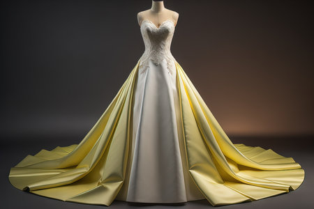 Wedding dress on a mannequin. generative aiの素材
