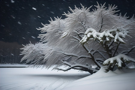 Winter landscape. generative aiの素材