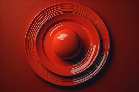 abstract background with red sphere in the center. generative aiの素材