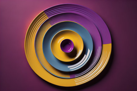 a colorful abstract background with circles and lines. generative aiの素材