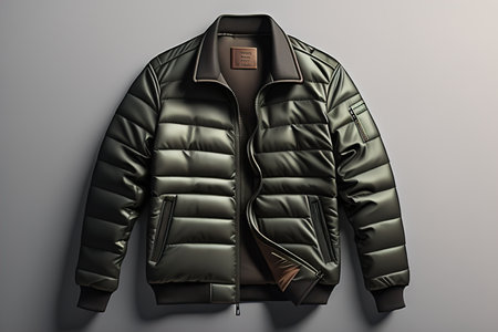 a Men's Leather Jacket. generative aiの素材