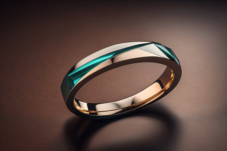 Wedding ring on a dark background. generative aiの素材