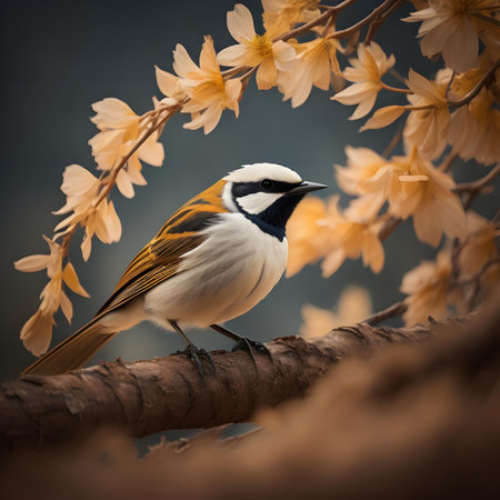 White-crested Bulbul bird perched on a branch. generative aiの素材