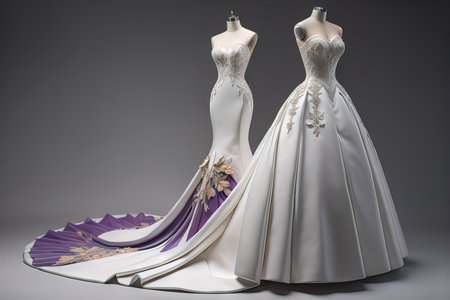 Wedding dress on a mannequin. ai generativeの素材