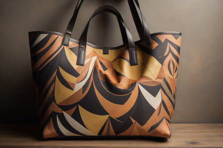 Women handbag on a gray background. ai generativeの素材
