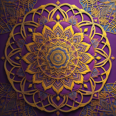 Mandala pattern. Vintage decorative elements. Hand drawn oriental background. ai generativeの素材