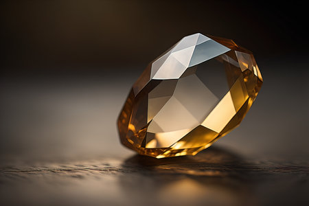 Brilliant multicolored sapphire on a surface. ai generativeの素材
