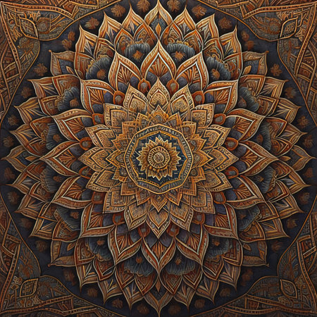 Mandala pattern. Vintage decorative elements. Hand drawn oriental background. ai generativeの素材