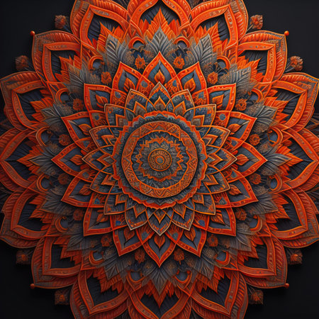 Mandala pattern. Vintage decorative elements. Hand drawn oriental background. ai generativeの素材