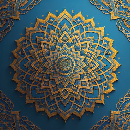 Mandala pattern. Vintage decorative elements. Hand drawn oriental background. ai generativeの素材