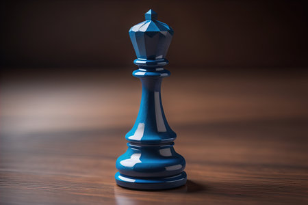 Chess king on a solid color background. ai generativeの素材